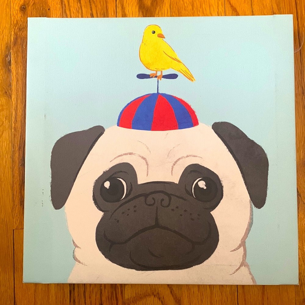 Pug Canvas Art - 10”x10”